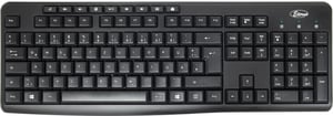 Inter-Tech 88884137 klawiatura Dołączona myszka Dom/Biuro USB QWERTZ Niemiecki Czarny