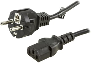 Deltaco DEL-109M-50 kabel zasilające Czarny 0,5 m CEE7/7 IEC C13