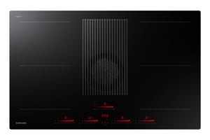 Samsung NZ84T9747VK/UR Cooktop Black Built-in 83 cm Induction cooktop with 4 zones Built-in range hood
