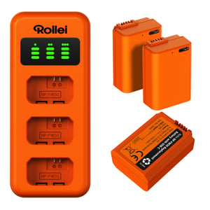 Rollei NP-FW50 Battery Charger for Digital Camera USB Battery