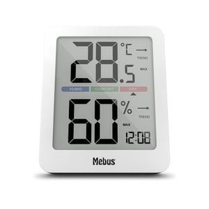 Mebus 40928 cyfrowa stacja meteorologiczna Biały Bateria