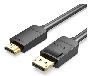 Vention HADBI kabeladapter 3 m DisplayPort HDMI Svart