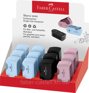 Faber-Castell 182774 pennvässare Manuell pennvässare Svart, Blå, Rosa
