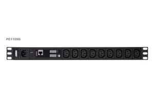 ATEN PE1109G-AT-G rozdzielacz zasilania PDU 9 x gniazdo sieciowe 1U Czarny