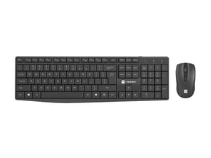 NATEC SQUID Keyboard with Mouse Included Home/Office USB QWERTY US International Black