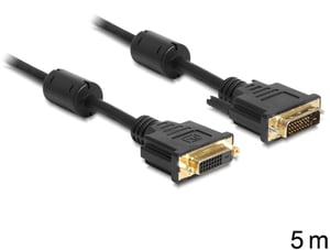 DeLOCK DVI-D/DVI-D 5 m DVI-Kabel, schwarz