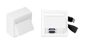 Vivolink WI221261 gniazdko elektryczne HDMI + USB A Biały