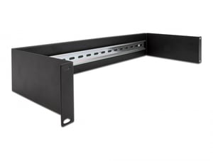 DeLOCK-Panel für 19-Zoll-DIN-Schiene, 2U, schwarz