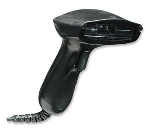 Manhattan 460835 Barcode Scanner Handheld 1D CCD Barcode Scanner Black