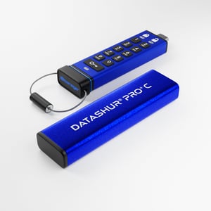 iStorage datAshur PRO+C pamięć USB 128 GB USB Type-C 3.2 Gen 1 (3.1 Gen 1) Niebieski