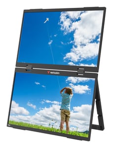 Verbatim Portable 15,6" FHD Dual Monitor Essentials Bärbar bildskärm Svart 39,6 cm (15,6") LCD 1920 x 1080 px