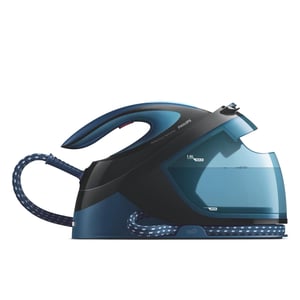 Philips GC8735/80 Dampfstation 2600 W, SteamGlide Plus-Bügeleisen, Schwarz, Blau