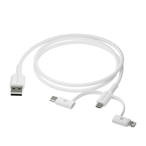 dbramante1928 CBX3A3WH7176 USB-Kabel 1 m USB A – USB C/Micro-USB-A/Lightning – Weiß