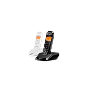 Motorola S12 Duo DECT-Telefon Name und Identifizierung des Anrufers Schwarz, Weiß