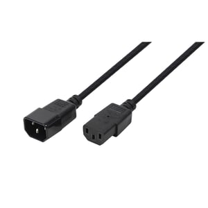 LogiLink CP091 Netzkabel, schwarz, 1,8 m, C14-Stecker, C13-Stecker
