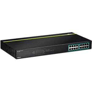 Trendnet TPE-TG160G Netzwerk-Switch, unmanaged, L2, Gigabit-Ethernet (10/100/1000), PoE-Unterstützung, 1U, schwarz