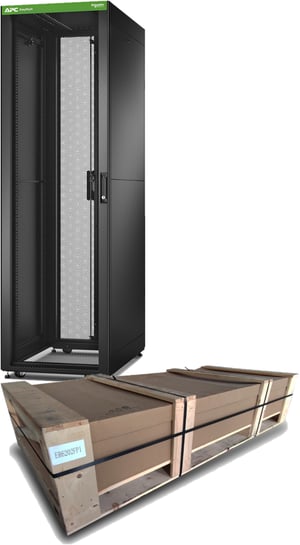 APC Easy Rack 600mm/42U/1000mm, with Roof, Side Panel, Freestanding Rack, Black