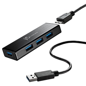 j5create JUH340 USB 3.2 Gen 1 (3.1 Gen 1) Micro-B 5000 Mbit/s Svart
