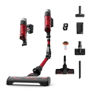 Rowenta X-Force Flex 9.60 RH2099WO okurzacz na kiju/szczotka elektryczna Odkurzacz stojący 2 w 1 Bateria Suchy Bez worka 0,44 l 250 W Czarny, Czerwony