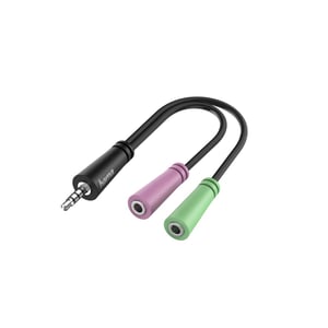 Hama 00200352 Audio Cable 0.15 m 3.5 mm 2 x 3.5 mm Black