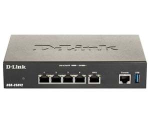 D-Link DSR-250V2 router bezprzewodowy Gigabit Ethernet Czarny