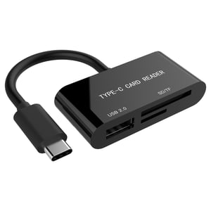 Gembird UHB-CR3-02 USB 3.2 Gen 1 (3.1 Gen 1) Type-C Card Reader, Black