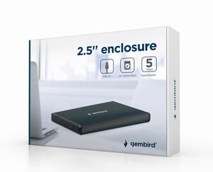 Gembird EE2-U3S-3-G Hard Drive Enclosure, Green, 2.5"