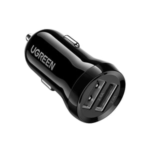 Ugreen 50875 Portable Device Charger for MP4 Players and Laptops, Black, Automatic Cigarette Lighter