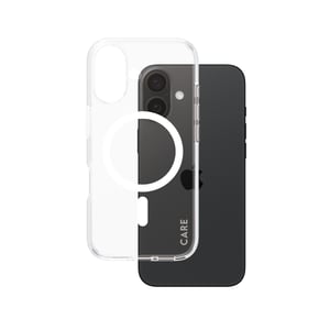 PanzerGlass CARE™ by ® Urban Combat Case Transparent w. White MagSafe iPhone 16 pokrowiec na telefon komórkowy Przezroczysty