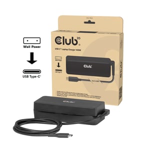 CLUB3D CAC-1932 Ladegerät für mobile Geräte, universell einsetzbar, schwarz, Wechselstrom, Schnellladung