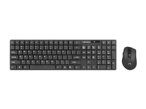 NATEC Stingray Keyboard with Mouse Included, Universal RF Wireless, QWERTY US English, Black