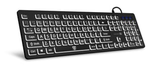 Connect IT CKB-7100-CS tangentbord för hem/kontor, USB, slovakiska, tjeckiska, svart
