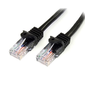 StarTech 45PAT2MBK kabel sieciowy Czarny 2 m Cat5e U/UTP (UTP)