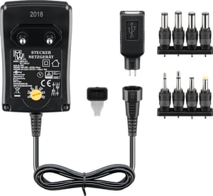 Goobay 53997 Netzteil/Wechselrichter für den Innenbereich, 18 W, schwarz