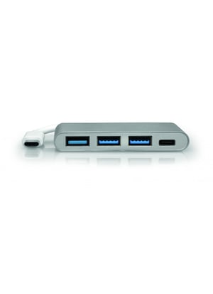 Port Designs 900122 USB 3.2 Gen 1 (3.1 Gen 1) Type-C-hubbar och koncentratorer 5000 Mbit/s Silver, Vit