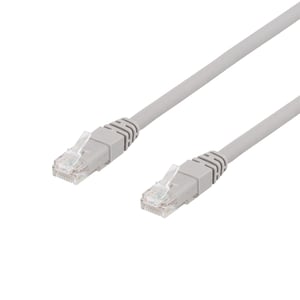 Deltaco TP-63AU Network Cable, Gray, 3 m, Cat6a U/UTP (UTP)