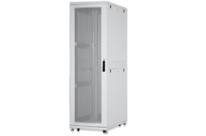 Digitus Stående serverskåp Unique 19" 42U rack 600x1000, perforerad frontdörr, grå, 1000 kg