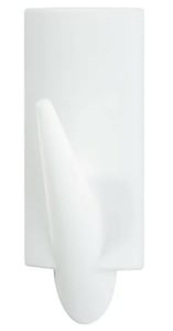 TESA Powerstrips Indoor Towel Hook, White, 2-pack