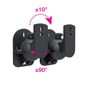Techly ICA-SP SS28 högtalarmontering Vägg Plast Svart