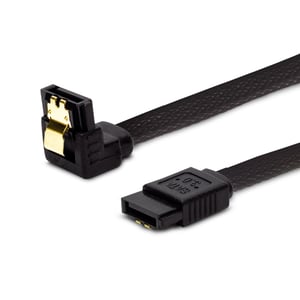 Savio GAK-08 III 50cm, oplot czarny, ktowy, zote zatrzaski kabel SATA 0,5 m SATA 7-pin