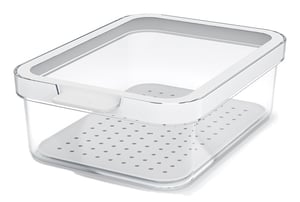 Rotho 1053201100WS Prostokątny Pojemnik 1,2 l Przezroczysty, Biały 1 szt.