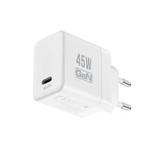 Crong Ultra Compact GaN - Ładowarka sieciowa USB-C 45W PD 3.0 z PPS (biały)