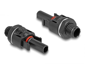 DeLOCK DL4 Solar Connectors for Crimping, Male and Female, Black, 2-Pack