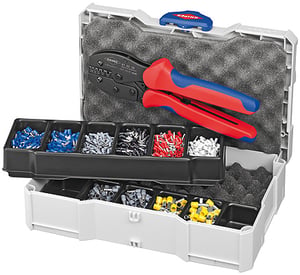 Knipex 97 90 23 kabelpressverktyg Verktygssats Blå, Röd