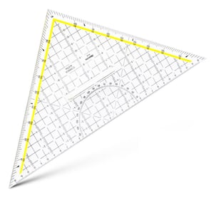 Aristo AR1648/2 Set Square, Plastic, Black, Transparent, Yellow, 1 pc.
