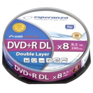 Esperanza 1245 DVD 8.5 GB DVD+R DL, 10-pack