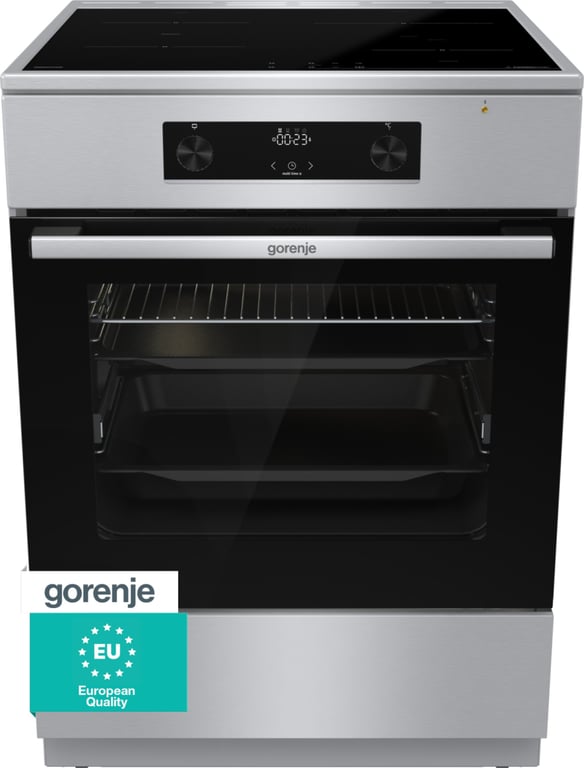 Gorenje GEIT6C60XPG Kuchenka wolnostojąca Prąd elektryczny Płyta indukcyjna strefowa Stal nierdzewna