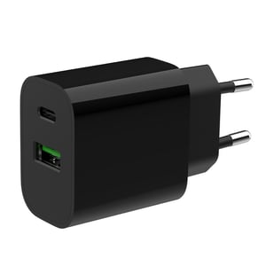 Gembird TA-UC-PDQC20-01-BK Ladegerät für mobile Geräte, universell, schwarz, Wechselstrom, Schnellladung, intern