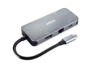 ROLINE 12.02.1121 USB-Type-C-Hubs und -Konzentratoren 5000 Mbit/s Grau