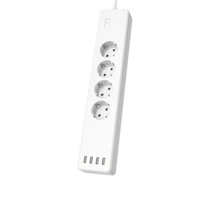 Hama 00176574 Steckdosenverteiler 1 m, 4 x Netzsteckdose, für den Innenbereich, Weiß